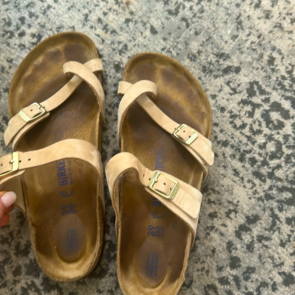 Birkenstock Tan Sandals with Adjustable Straps